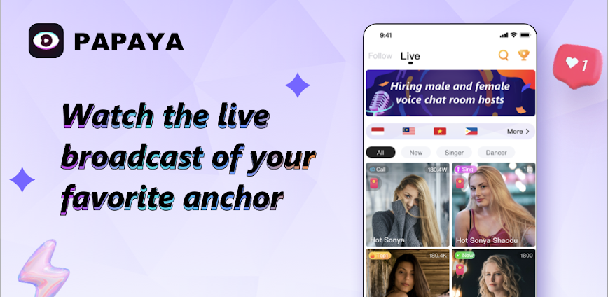 Papaya Live-Live Stream，Show