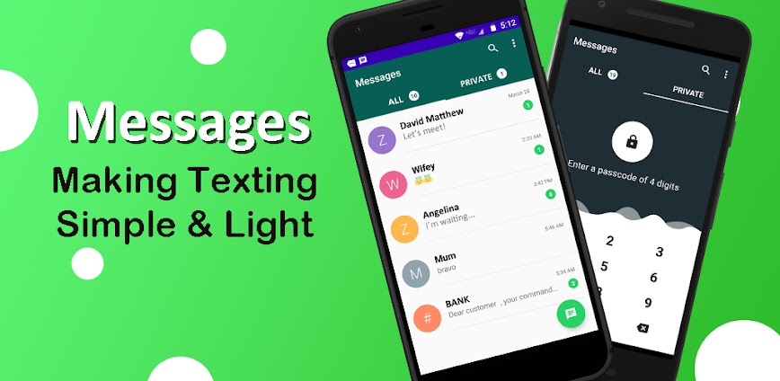 Messages Private SMS Texting