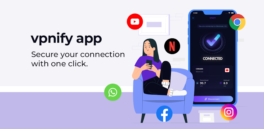 VPN غير محدود من vpnify