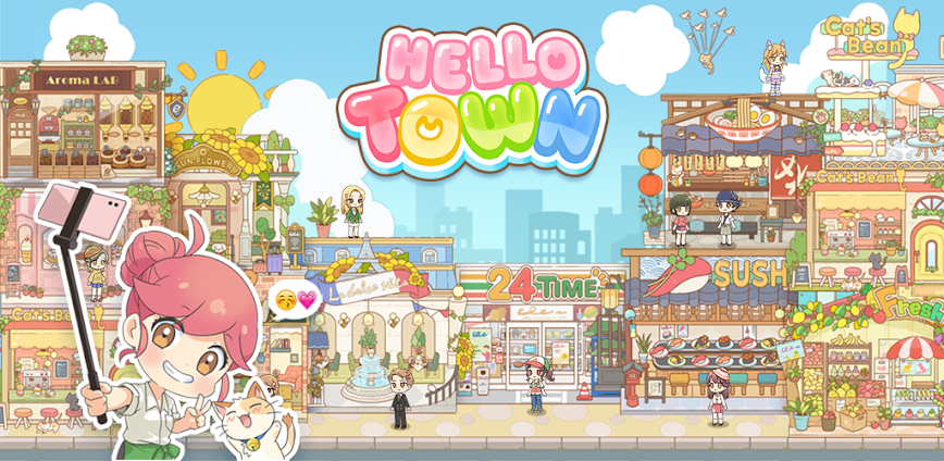 Hello Town: الدمج والقصة