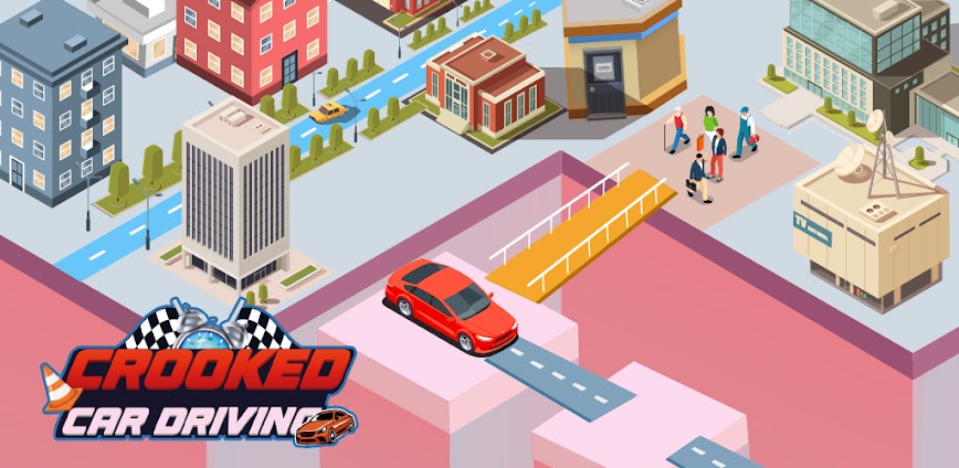 Crooked Car Driving: Racing 3D