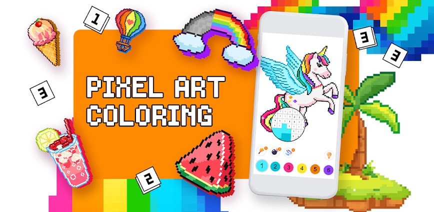 Pixel Draw: تلوين, العاب تلوين